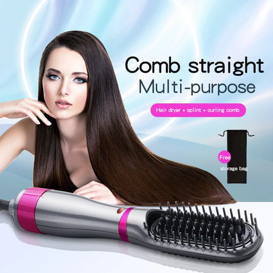 Multifunction Hot-Air Brushes Hair Straightener Curler Comb One Step Negative Ion Hair Care Dryer Salon Household Accessories