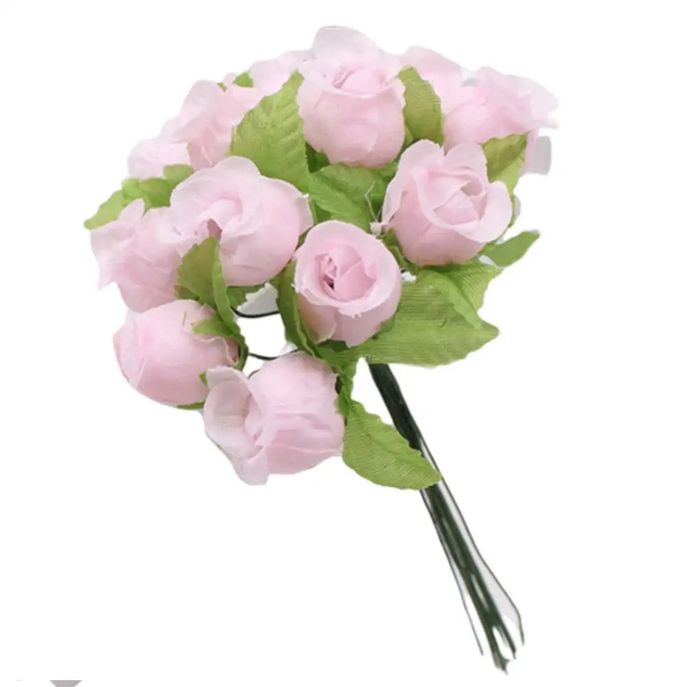 1 Bouquet Artificial Flower 12 Rose Heads DIY Craft Home Party Wedding Decor
