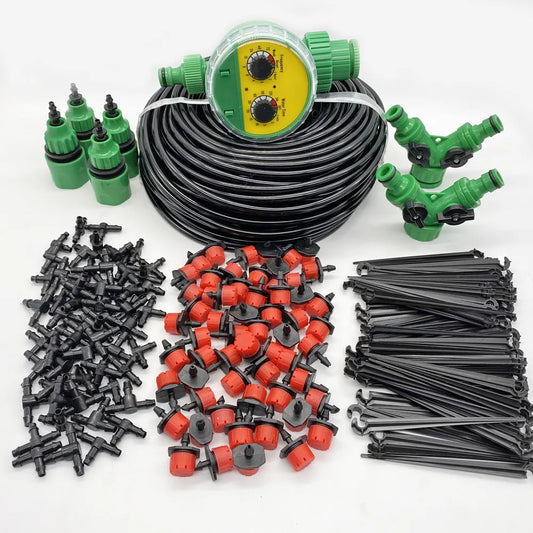 50M Self Automatic Garden Watering System Water Drip Irrigation System Plant Watering Kit Irrigation Drippers Mist Set