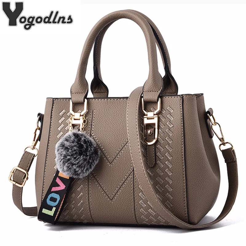 Bordado Messenger Bolsen Bolsos de cuero para mujeres Bolsas para