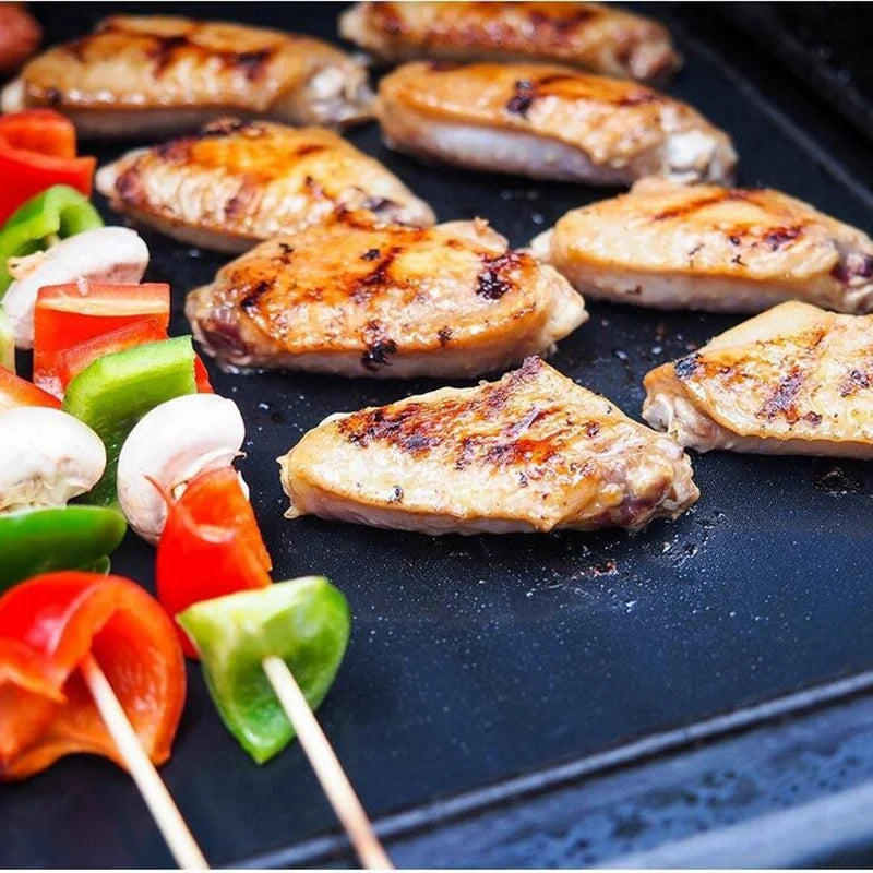 0.25mm BBQ Grill Mat Set, 100% Non-stick Baking Mats - Works on Gas, Charcoal, Electric Grill and More - Barbecue Tools