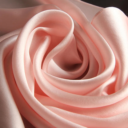 100% Real Silk Scarf Women Luxury Brand 2021 Natural Hangzhou Silk Shawls Wraps for Ladies Solid Neckerchief Scarf Silk Foulard