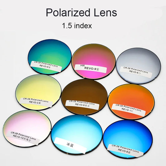 Custom1.50 Prescription Colored Lenses CR-39 Mirror Sunglasses Lens Rose Gold Reflective Resin Women Men Polarized Glasses UV400