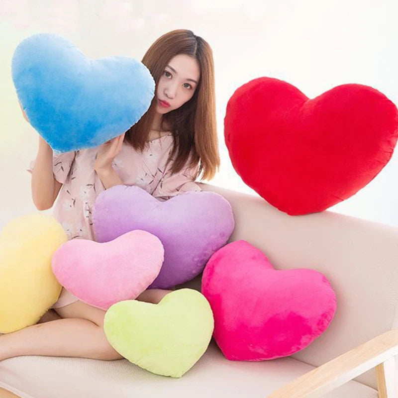 1PC Doll Toy Pillow Red Love Heart Shape Stuffed Plush Cushion PP Cott Country Mouse