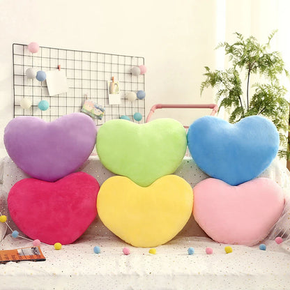 1PC Doll Toy Pillow Red Love Heart Shape Stuffed Plush Cushion PP Cotton Throw Home Decoration Soft Wedding Decor Lover Kid Gift