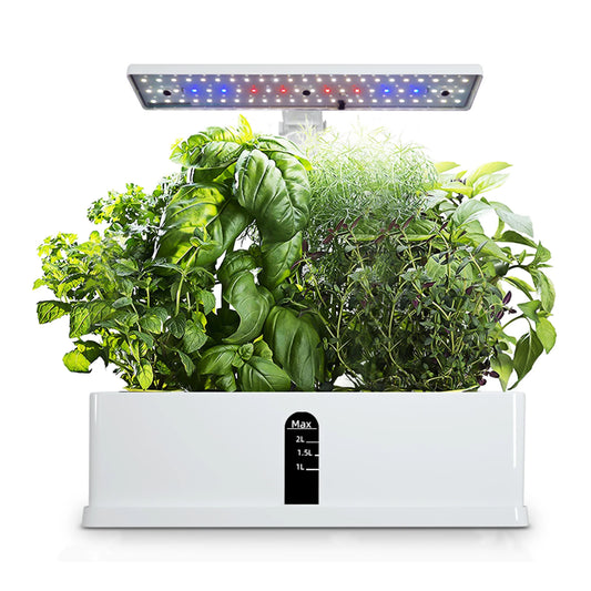 Water Pump Smart Hydroponics Growing System Indoor Garden Kit 9 Pods Automatic Timing with Height Adjustable 15W LED Grow Lights