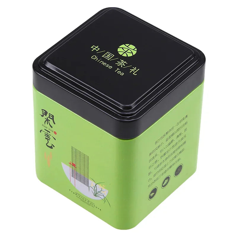 Mini Iron Tin Storage Box Tea Coffee Caddy Square Sealed Packaging Box Canister Vintage Tea Cans Kitchen Storage Container Jar