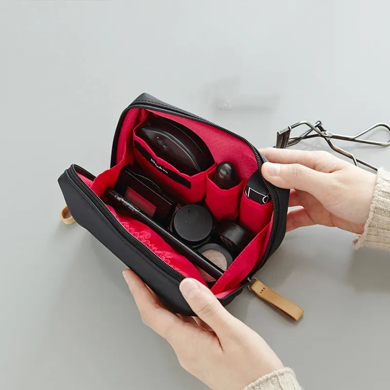 2024 New Women Cosmetic Bag Solid Color Korean Style Makeup Bag Pouch