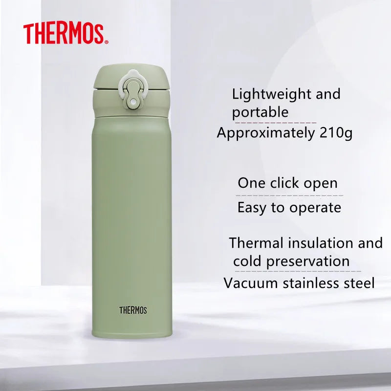 THERMOS insulated cup, frosted black 500ml /350ml stainless steel car mounted water cup, male and female student cups