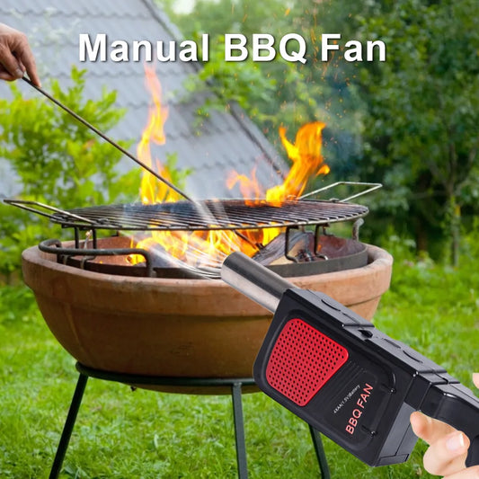 Portable Electric Handheld  BBQ Fan Air Blower for Outdoor Camping Barbecue Picnic BBQ Cooking Tool Bakery Grill Accessories