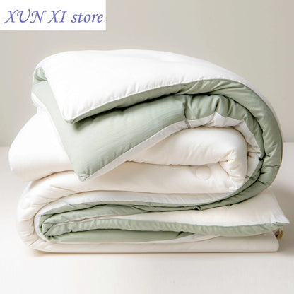 New Two-tone Winter Quilt Comforter Bed Duvets Warm Winter Blanket Quilted Quilts Winter Bed 150