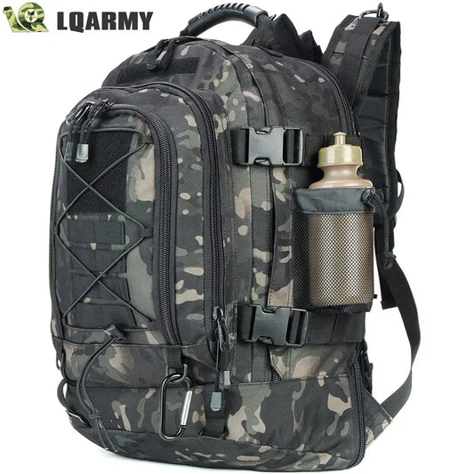 LQARMY 60L Military Tactical Backpack Army Molle Assault Rucksack Outdoor Travel Hiking Rucksacks Camping Hunting mochila hombre