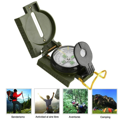 2023newPortable Compass Military Outdoor Camping Folding Compass Green Hiking Survival Trip precision Navigation Expedition tool