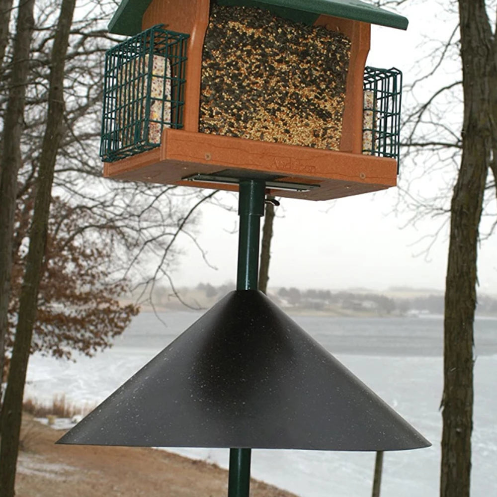 Universal Wrap Around Squirrel Baffle Anti Rust Raccoon Proof Bird Feeder Station Protection Guard Wrap Around Squirrel Baffle