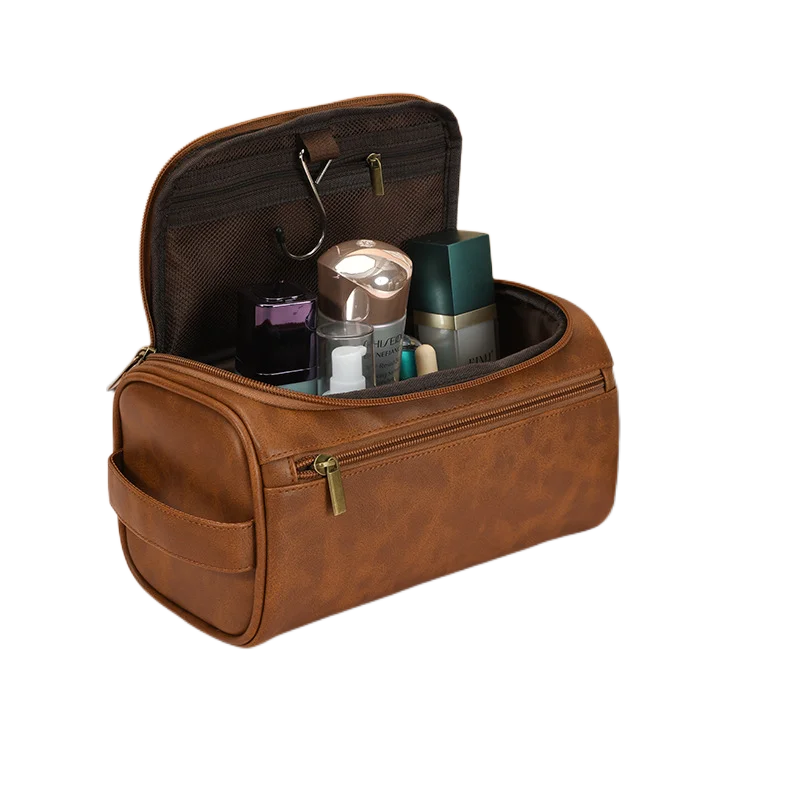 Men Vintage Luxury Toiletry Bag Travel Necessary Business Cosmetic Makeup Cases Male Hanging Storage Organizer Wash Bags