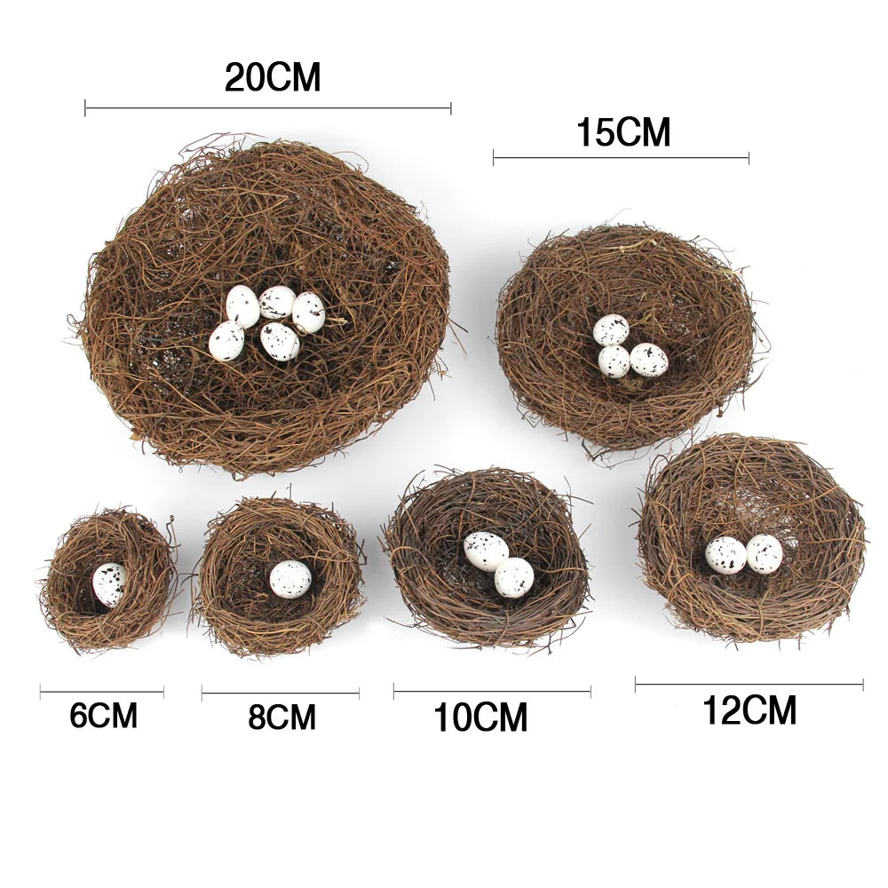 1pc Natural Handmade Straw Bird Nest Pigeon House Parrot Nest Warm Pet Bedroom Courtyard Small Animal Bird Cages Bird Supplies