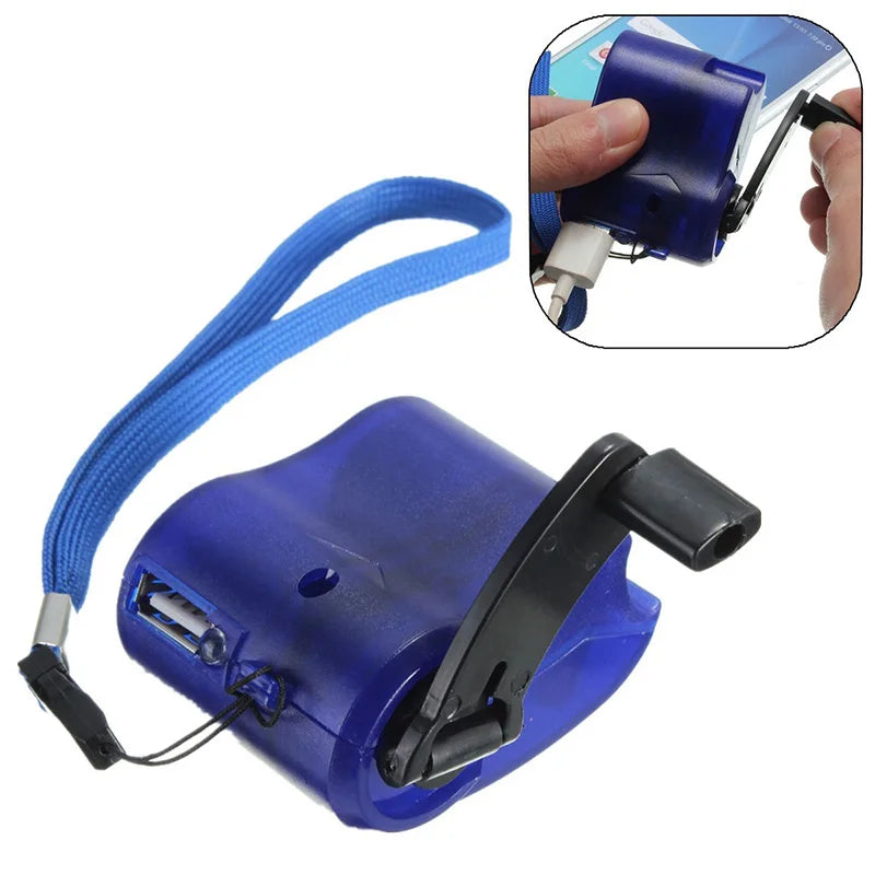 1/2/4PCS Hand Crank USB Phone Emergency Charger For Camping Hiking EDC Outdoor Sports Travel Charger Camping Equipment Survival