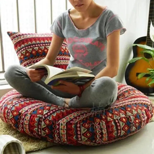 New Luxury Fashion Thickened Removable and Washable Cotton and Linen Futon Cushion Bohemian Style Cushion Tatami Boutique