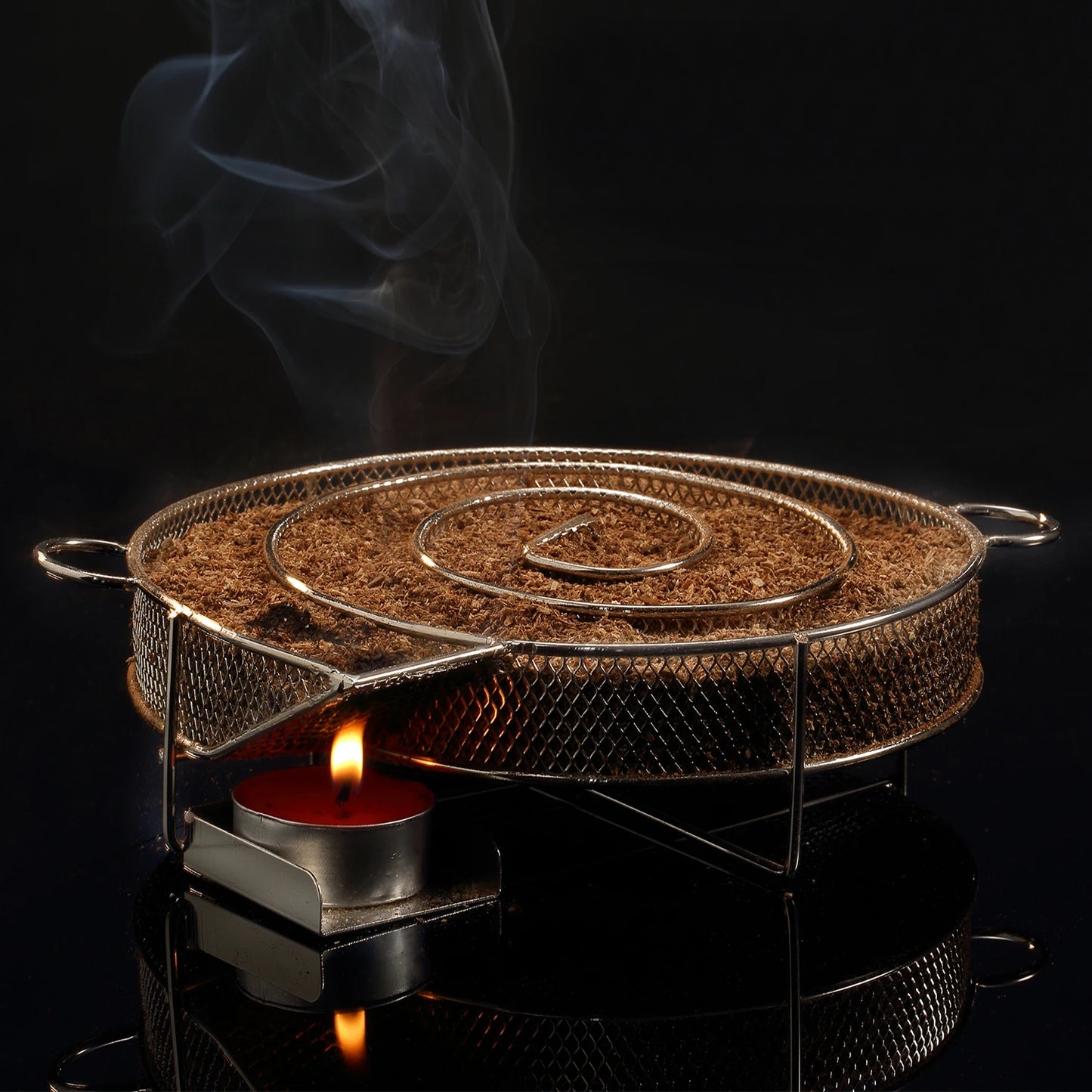 Générateur de fumée froide Barbecue à charbon de bois Maisses rondes 7.87 / 13,38 pouces Pomme Chips de pomme SMOKER BBQ GRILL ACCESSOIRES POUR SAULON