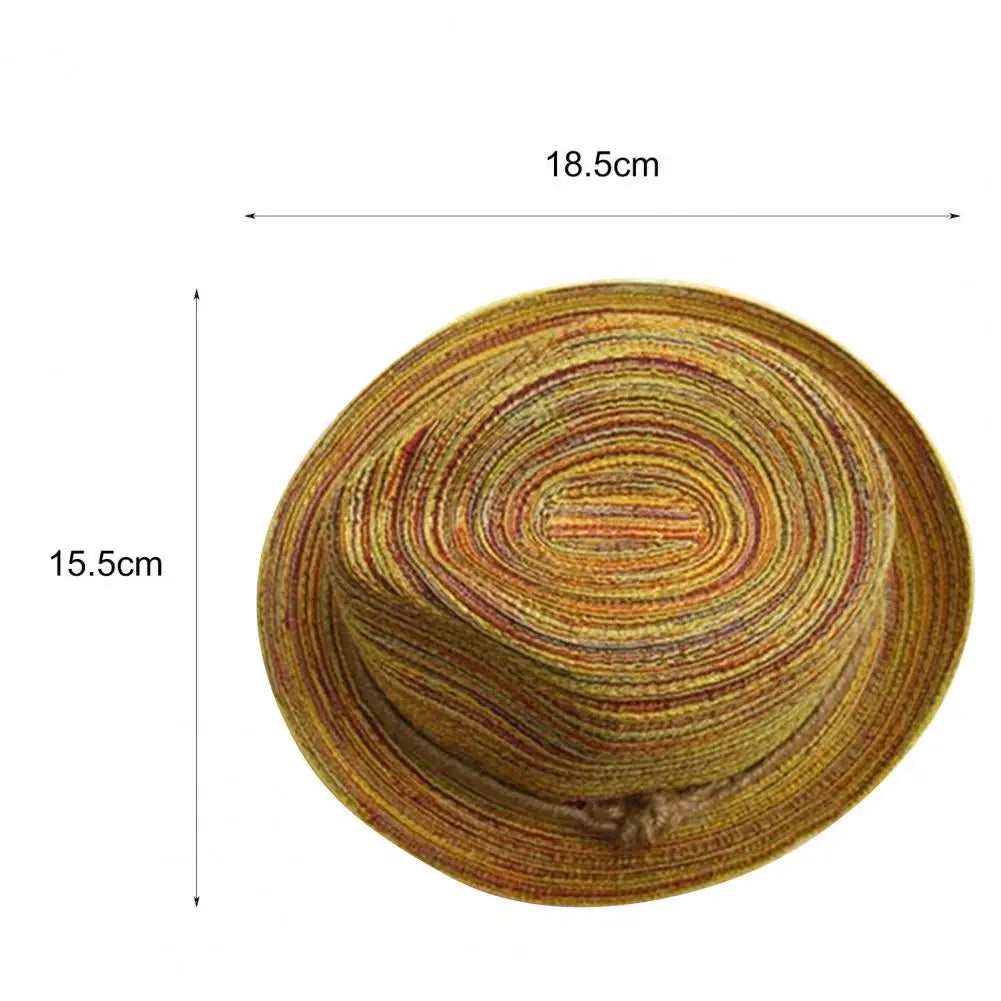 Sun Hat Hat Women Foldable Straw Hat Straw Summer Bohemia Style Straw Hats Striped Braided Rope Beach Beach Straw Sun s F