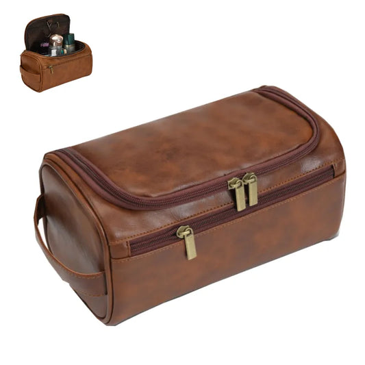Men Vintage Luxury Toiletry Bag Travel Necessary Business Cosmetic Makeup Cases Male Hanging Storage Organizer Wash Bags