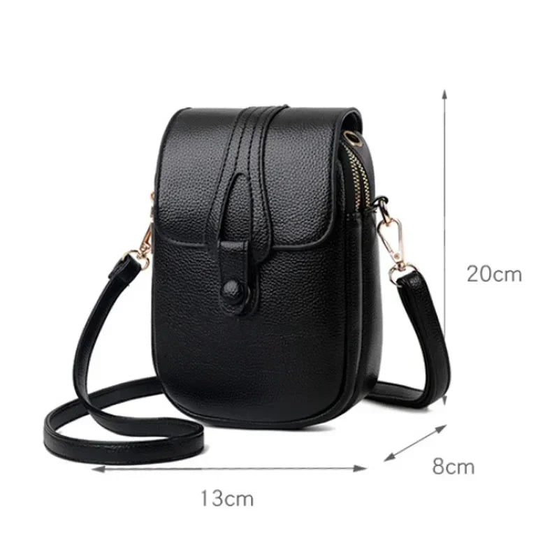 Vintage Fashion Small Shoulder Bags for Women Retro PU Leather Crossbody Phone Messenger Bag Handbag Pouch Purses and Handbags
