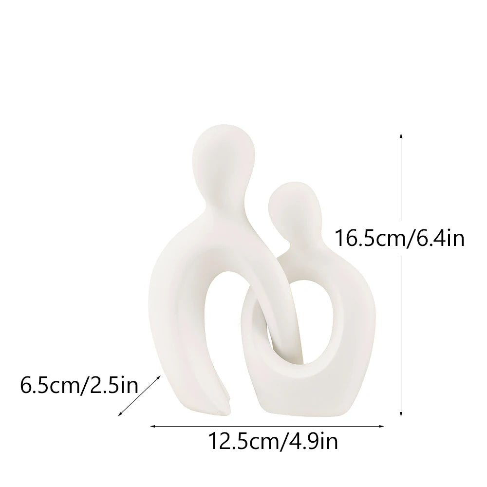 Vilead Resin Abstract Figurines Wedding Gifts Anniversary Couple Statue Boyfriend Girlfriend Lovers Figure Sculptures Shelf Pop