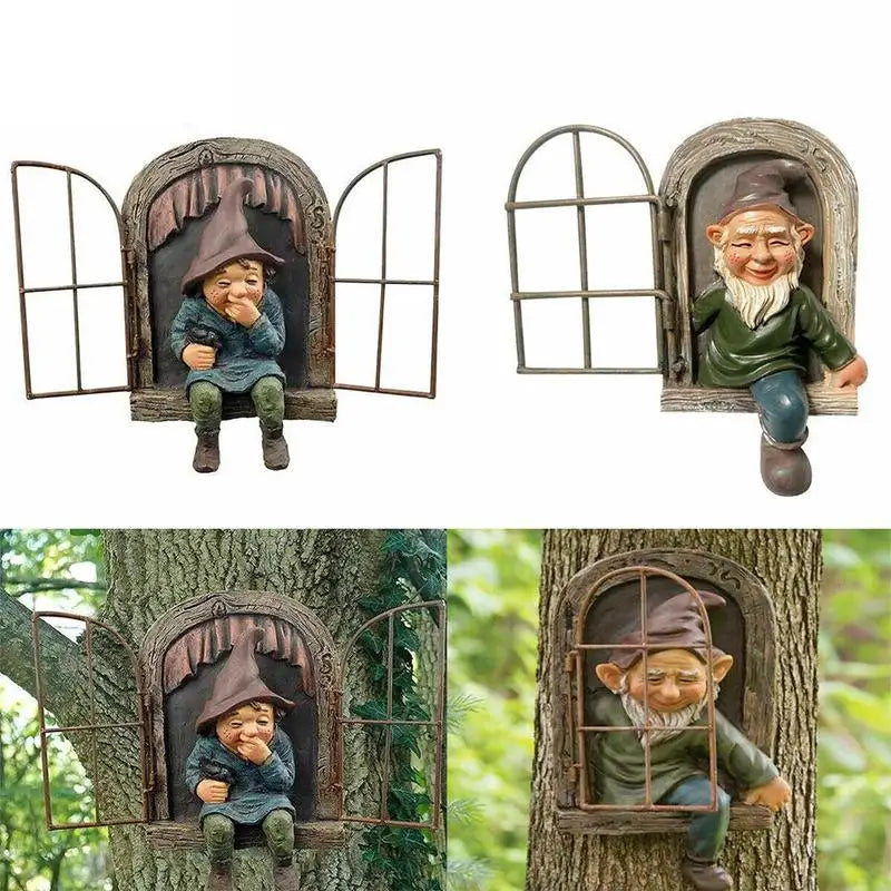 Dwarf Old Man Statue Garden Decoration Resin Sculptures Old Man with White Beard Easter Decoration Garden Decoration Outdoor