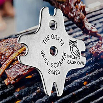 Portable Metal BBQ Grills Grate Cleaner Cleaning Barbecue Scraper Scrubber Tool Grill Cleaning Barbecue Cleaning Grill Scraper
