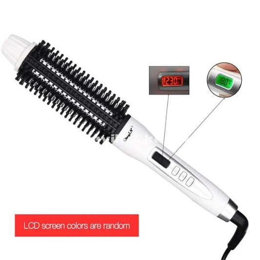 Fast Heater Electric Magic Hair Brush Multifunctional Straightener & Curler Comb Simply Straighter Round Hairbrush Salon Style