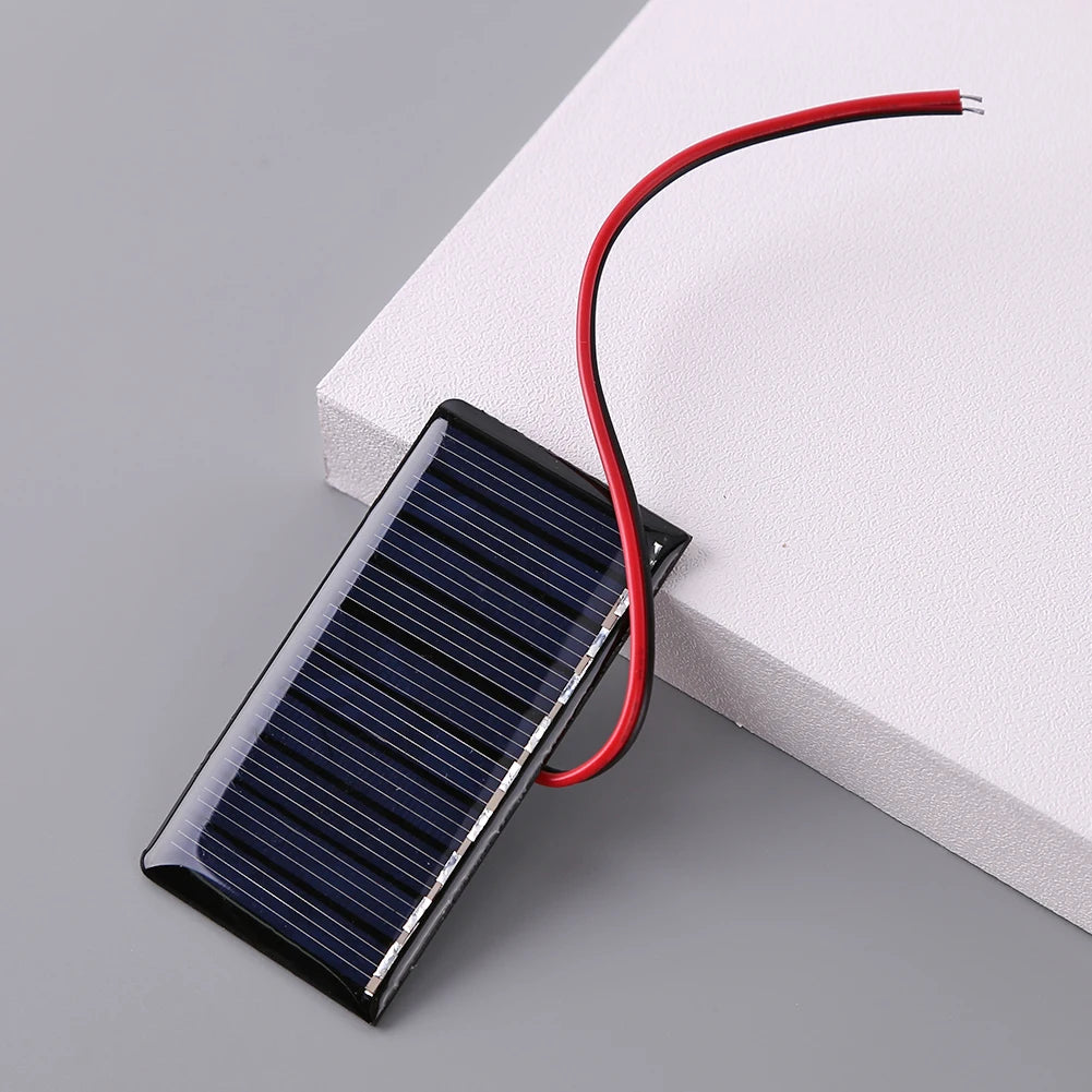 1/2/3 Pcs 0.3W 5V/0.2W 4V Solar Epoxy Panel Polysilicon Board with Wire Mini Solar System Module for Battery Power Charger Solar