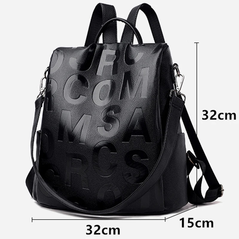 2022 New Women Backpack High Quality Soft Leather Backpack School Bags For Girls Large Capacity Anti-theft Travel Backpack Sac