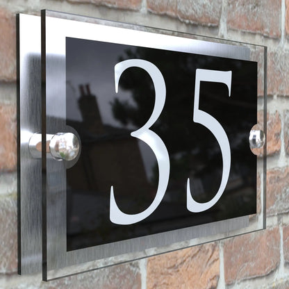 Acrylic and aluminum alloy house number material sign street name house number plate outdoor material modern home art decoration