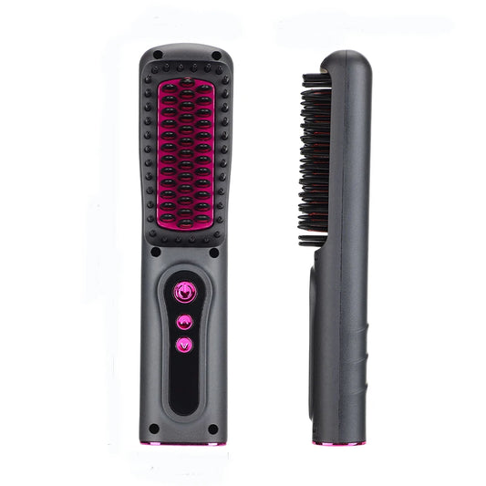 Heating Straightening Comb Hair Straightener Brush Men Quick Beard Straightener Brush Beard Comb Styling Iron Smoothing Comb