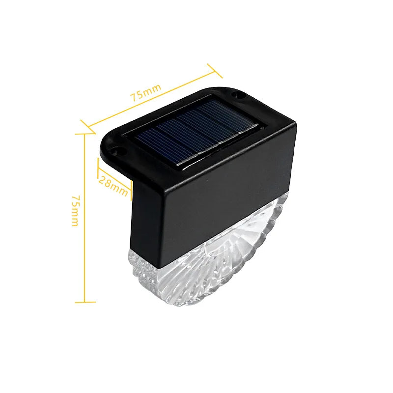 Multicolor LED Hapi Diellor Llambë STAIR STAIR STAIR Dritat e kopshtit të papërshkueshëm nga uji Dritat e Ballkonit Dekorimi i Dritës për Patio Shkalla e Gardheve