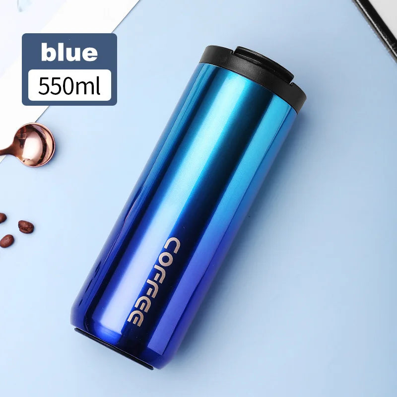 400ML Stainless Steel Coffee Thermos Bottle Thermal Mug Leakproof Car Vacuum Flasks Coffee Cup Travel Portable Insulated Bottles