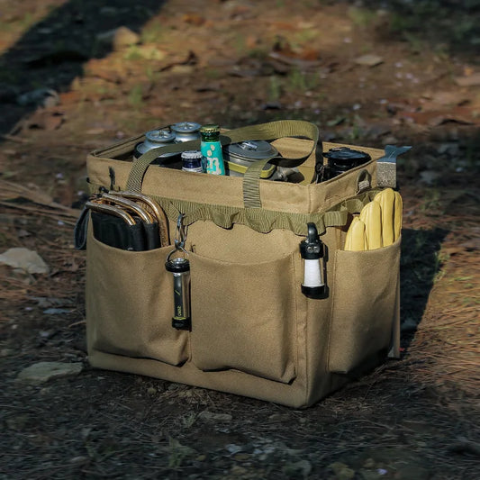 Outdoor camping picnic folding portable tool organizer picnic camping travel bag storage lightweight picnic bag camping storage