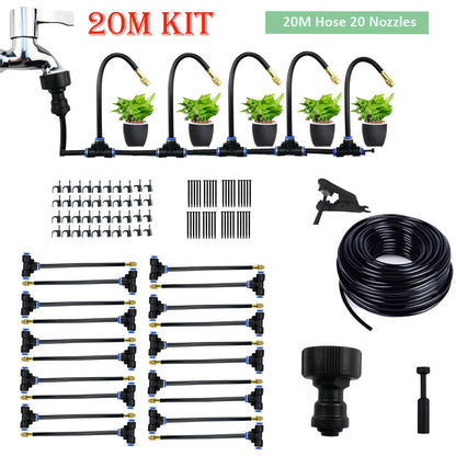 DIY Free Bending Universal Spray Kit For Greenhouse Garden Flowers Plant Watering Irrigation Patio Misting Cooling