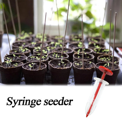 Syringe Seeder Mini Sowing Seed Dispenser Garden Seed Sower Planter Manual Seeding Tools Flower Pot Flower Bed Gardening