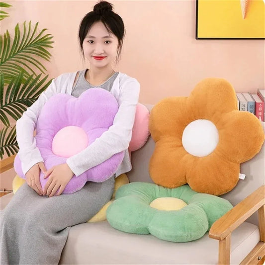High Qulity Flower Shape Pillow Cushion Office Sunflower Cushions Solid Color Home Supplies