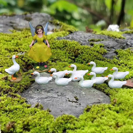 Hedgehog Resin Crafts Knickknacks Flower Fairy Tale Garden Props Animal Statue Home Multicolor Micro Landscape Ornament
