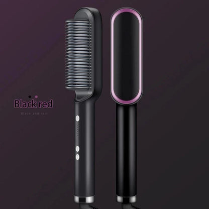 1pc Multifunctional Straight And Curly Dual Purpose Hair Straightener APS PP Electric Curling Iron Negative Ion Comb Brush Comb