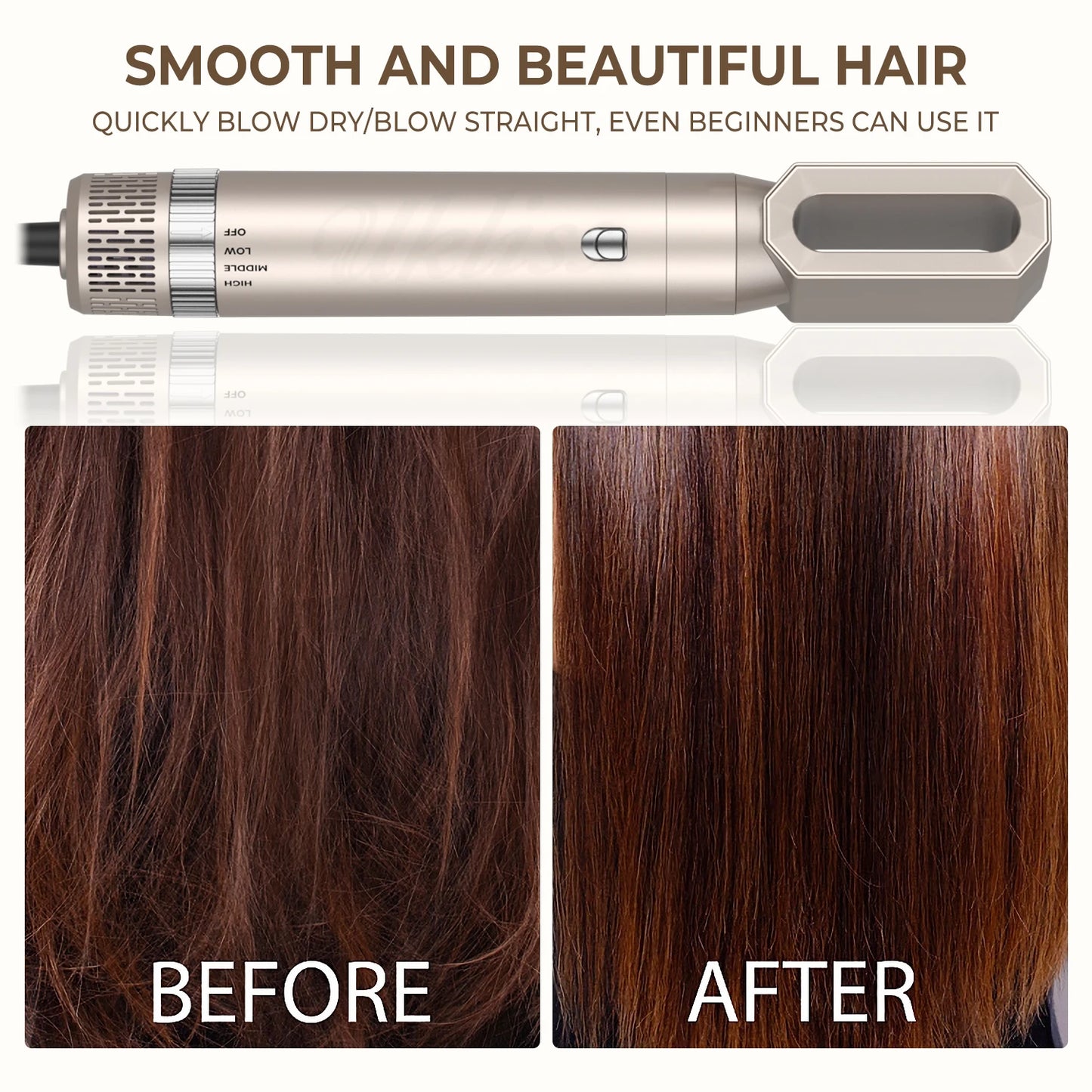 Professional Hair Dryer 5 In 1 Hair Styler Hot Air Comb Electric Hair Heating Brush High Speed Blow Dryer Hair Blower Brush