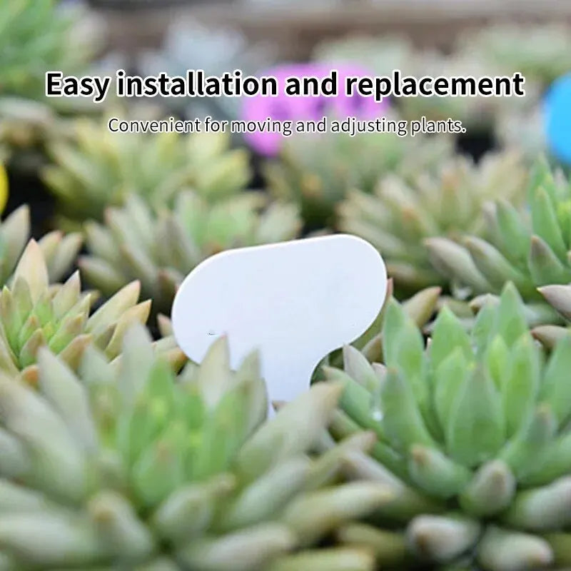 100pcs Waterproof T-shaped Socket Gardening Label Outdoor Garden Plant Tags Plastic Reusable Plant Labels Hanging Marking Tags