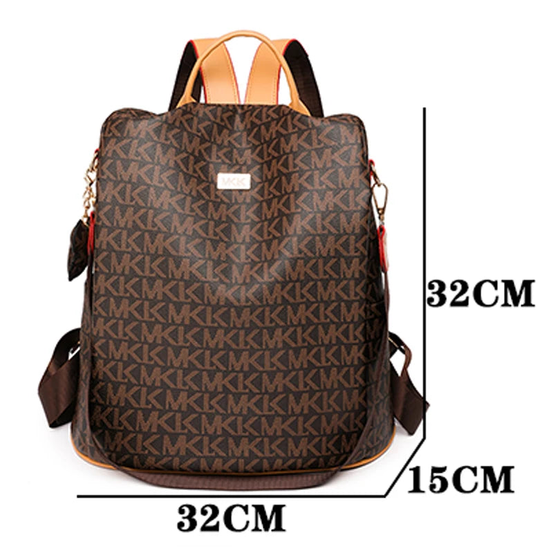 2023 Large Capacity Anti Theft Backpacks Fashion Printed PVC Backpack Mommy Travel Bags Women's Small Brand Designer School Bags
