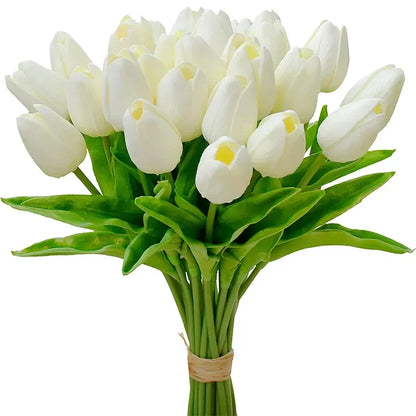 5/10PCS Artificial Tulip Flower Bouquet Real Touch PE Foam Fake Flower for Wedding Decoration Flowers for Home Garden Decoraive