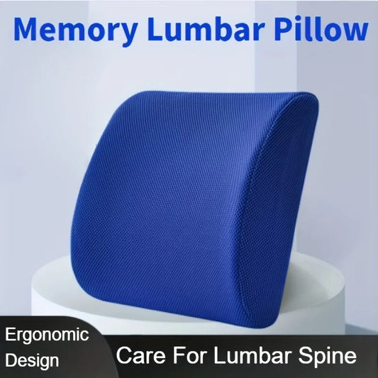 Lumbar Support Pillow For Office Chair And Car Seat, Perfectly Balanced Memory Foam Lumbar Pillow Multi-purpose Back Cushion For