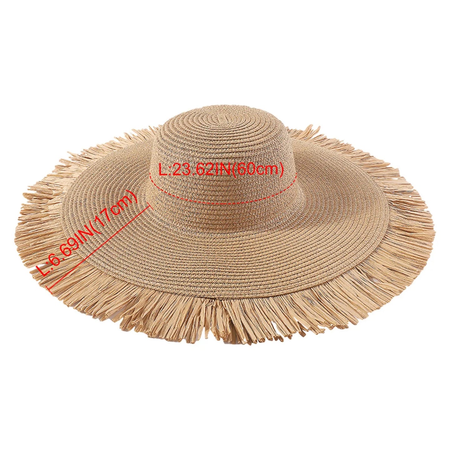 Women's Fashion Bohemian Summer Outdoor Big Brim Sun Hat Casual Vacation Woven Beach Hat Straw Female Fat Cap F I E N D S Hat