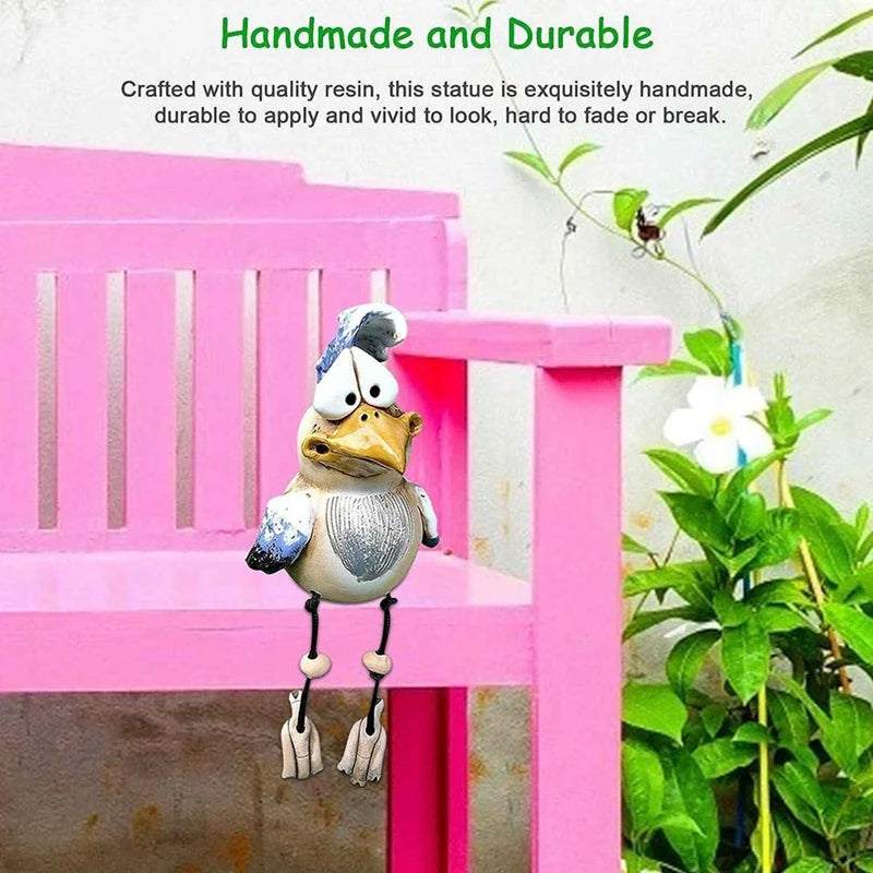 Estátuas de decoração de cerca de galinha engraçada de galinha engraçada como um presente para crianças e também adequado para o pátio