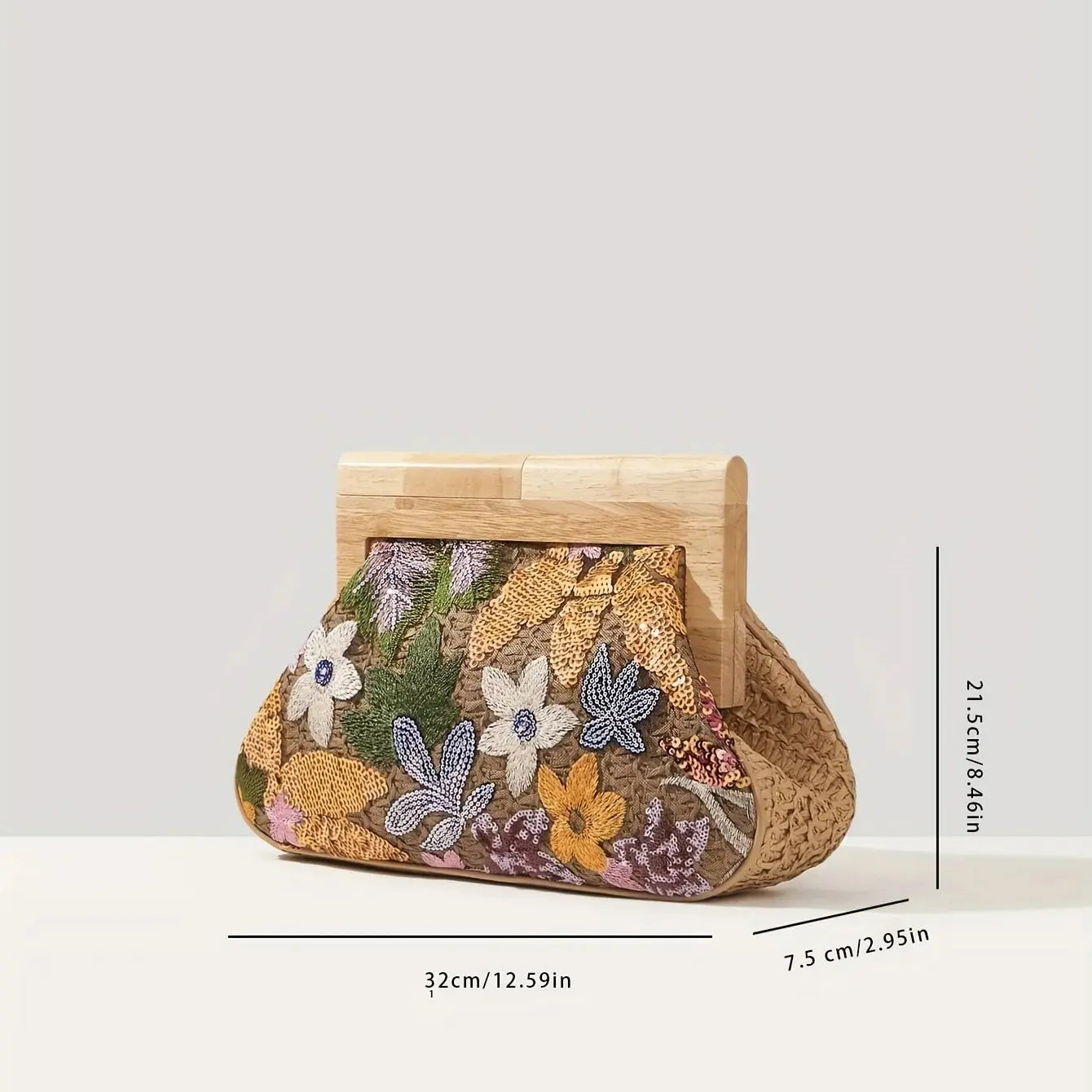 Cvjetni šljokice ukras torbe za kvačilo, elegantna torba za odlaganje sjaja, ženska večernja torba za zabavu